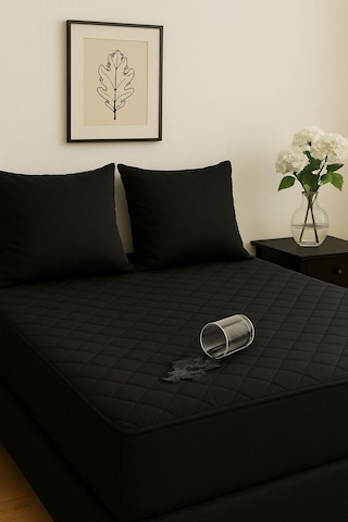 Formeya Adelya Siyah Kapitone Sıvı Geçirmez  TekKişilik  Alez