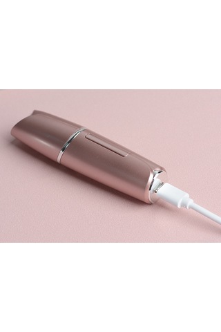 1 Adet Kadınlar İçin Mini Ağrısız Tüy Alma Cihazı, Şarj Edilebilir, Altın Folyo Tozu