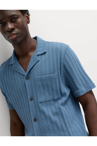 Marks & Spencer Jersey Pijama Üstü T07005230 Mavi