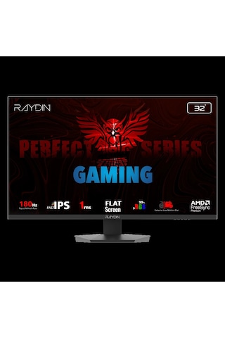 Raydın Eg32eqı-180hz, 31.5", 1ms, 180hz, 2k Quad Hd, 2xhdmı, Dp, Hoparlör, Ips Led, Flat, Frameless,