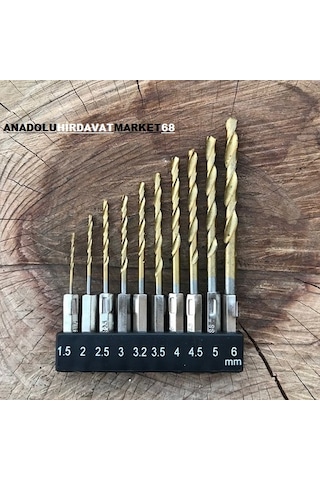 Senbang Hss Bits Ahşap Metal Delici Uç Seti 1/4 Uyumlu 10pcs