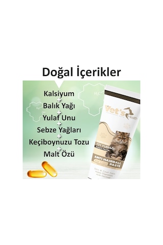 Vets Health Anti-Hairball Malt Paste Tüy Yumağı Karşıtı Pasta 100 G