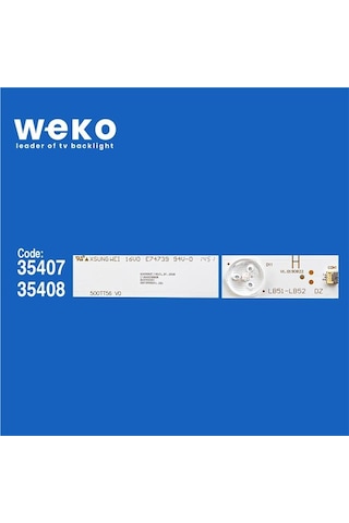 Wkset-6384 35407x6 35408x6 500tt26 V5 R 500tt56 V0 L Type Birleştirilmiş Led Kodu 6 Adet Led Bar Tvnizi Açıp İçindeki Led Barla Birebir Aynısı Olduğunu Görmeden Almayınız. Sonrasında İade Almamaktayız.
