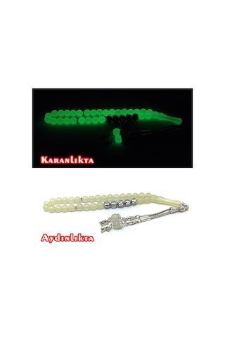 İsimli Kedi Gözü Tesbih Karanlıkta Parlayan Fosforlu Kedigözü N11.6554