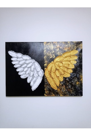 El Yapımı Melek Kanatlı Rölyef Tablo 50x70