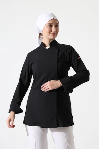Kadın Likralı Aşçı Ceket - 6403 Siyah 6403 Siyah Soft