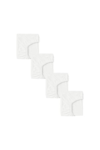 4 Adet 50 X 90 + 10 Cm Anne Yanı Lastikli Penye Kumaş Bebek Çarşafı