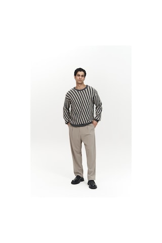 Elijah Şeritli Antrasit Erkek Triko Kazak Antrasit