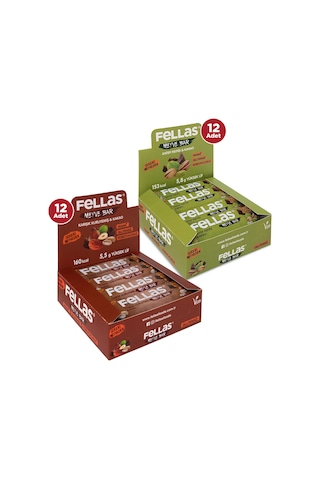 Meyve Bar 40 G Süper İkili Kutu - 24 Adet Karışık Kuruyemişli X 12 + Antep Fıstıklı X 12