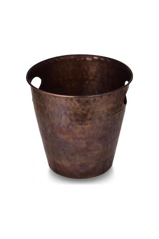 Turna Bakır 2552-3 El Dövme Oksit Turna Mercan Buz Kovası 24 CM Bakır