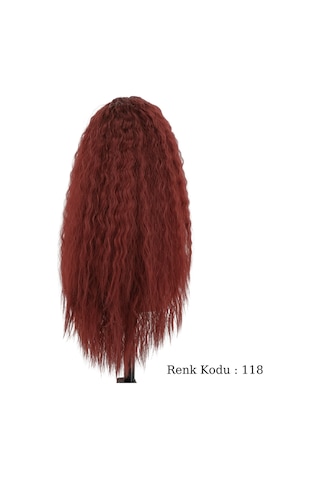 Afro Su Dalgası Peruk Fiber Sentetik Kızıl No - 118