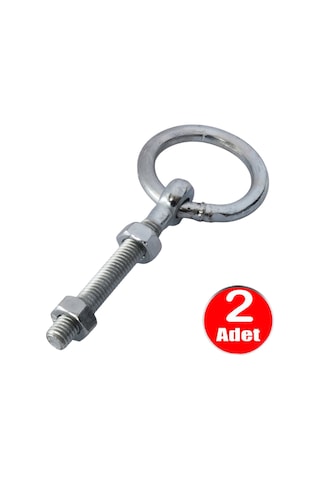 8mm Halkalı Somunlu Civata Kapı Kilit Askısı Vida -2 Adet 11