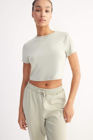 DeFactoFit Crop Bisiklet Yaka Basic Düz Sporcu Kısa Kollu Tişört D7295AX25SPKH513