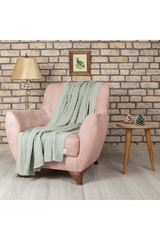 Betires Home Tp15007 Örgü Koltuk Şalı Mint