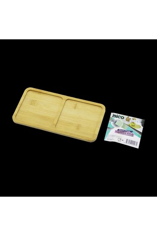 Bambu Ahşap 2 Bölmeli Dikdörtgen Mini Tepsi - 12x23.4 Cm Diğer