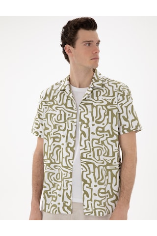 Pierre Cardin Erkek Haki Gömlek Kısa Kollu 50301709-vr027 Haki