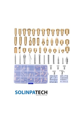 55 Parça Ahşap Yakma Uç Seti – Genişletilmiş Ağaç Dağlama ve Oyma Uçları Koleksiyonu