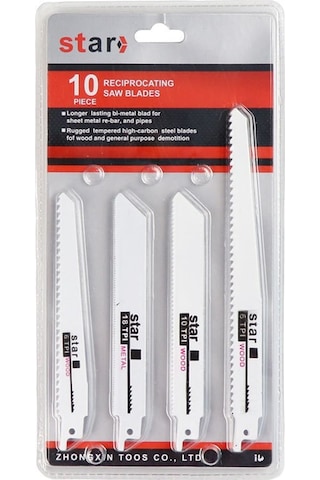 Symbee 10'lu Fantezi Testere Blades Seti - Ahşap, Metal Ve Plastik Kesim İçin İnce Ve Kalın Dişli Uyumlu Testere Bıçakları