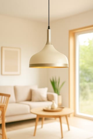 Cosmos Krem Içi Gold Özel Tasarım Modern Dekoratif Cafe Mutfak Salon Sarkıt Tekli Avize Ampulsüz Krem Gold