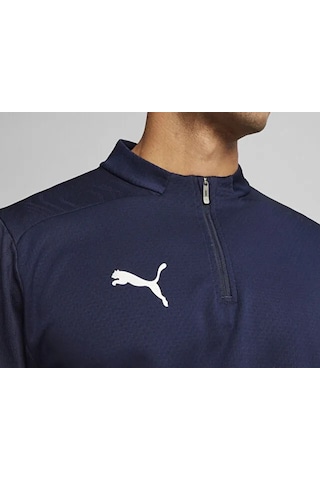 Puma Teamfinal Training 1/4 Zip Erkek Futbol Antrenman Uzun Kollu Üst 65855106 Lacivert Lacivert