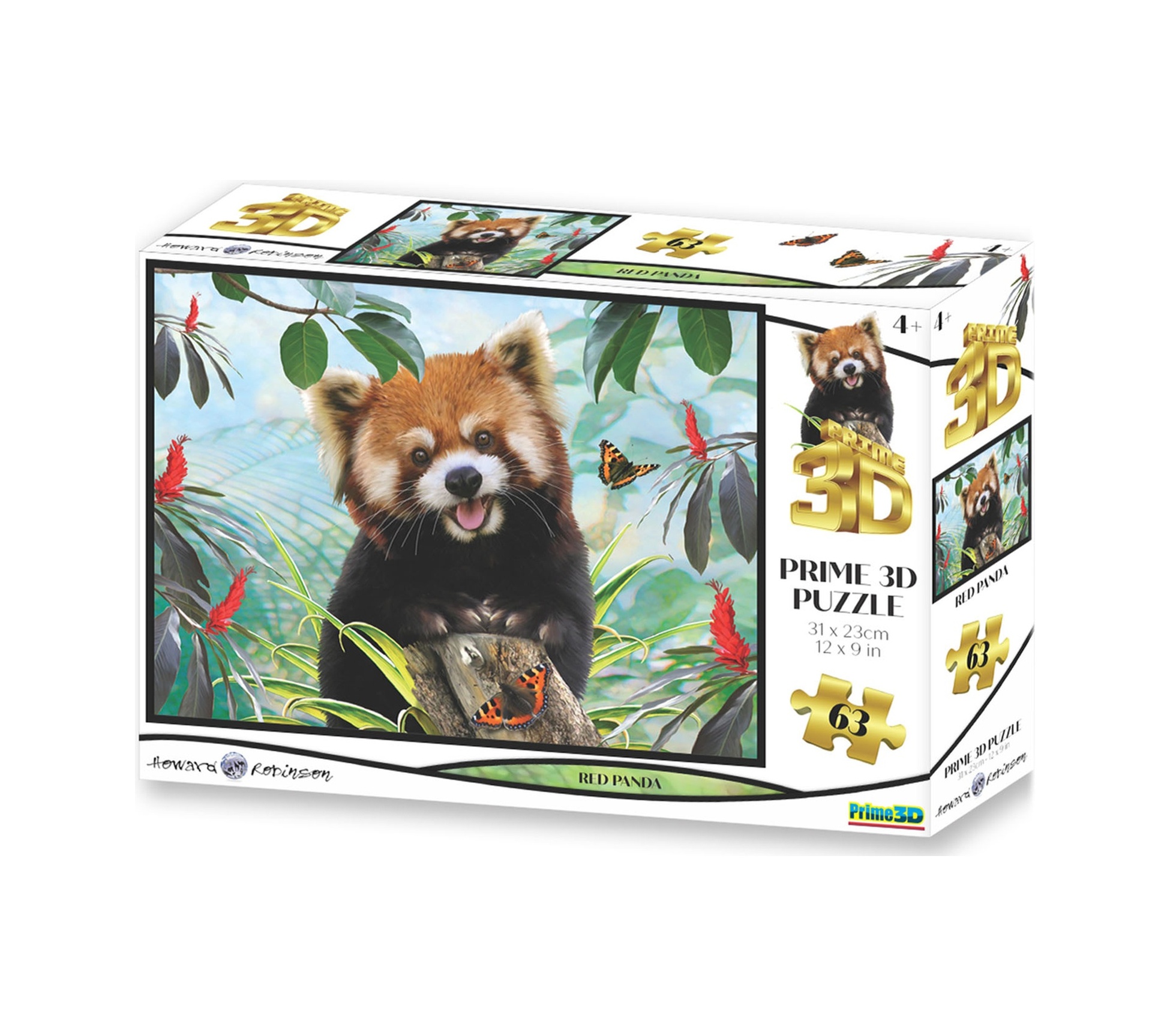 Prime 3d - Kırmızı Panda 63 Parça Puzzle 10534