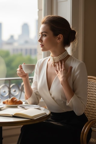 İnci Mayorka Choker Kolye Beyaz