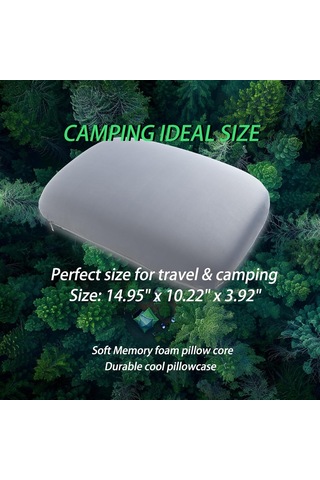 Geeksen Taşınabilir Hafif Seyahat Boyun Yastığı, Hafıza Köpüğü Ve Kolay Temizlenebilir Kılıf İle Rahatlık Sunar Gri