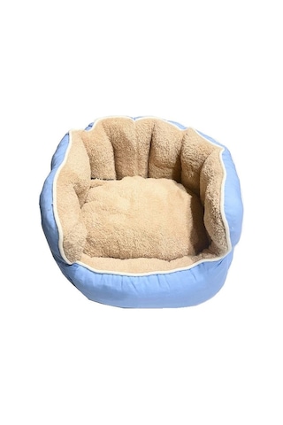 Süslüpati Kullanışlı Yıkanabilir Kumaş Silikon Elyaf Dolgulu Kedi Köpek Yatağı 45cm