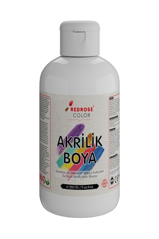 Red Rose Beyaz Akrilik Boya 250 G