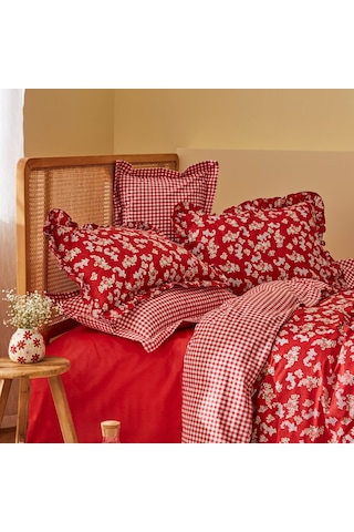 Karaca Home Carlo %100 Pamuk Tek Kişilik Nevresim Takımı Kırmızı 200.22.01.0082