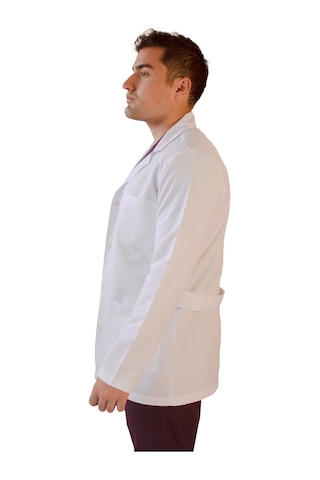 Vayteks Gömlek Yaka Ceket Boy Beyaz Erkek Doktor Öğretmen Laboratuvar Önlüğü Beyaz