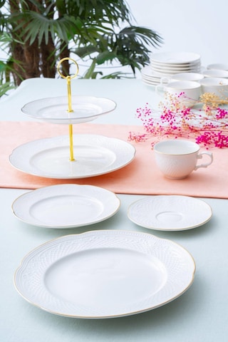 Acar Serenity 6 Kişilik 20 Parça Brunch Seti - Gold