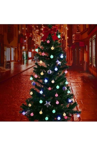 6 Metre 30 Led Güneş Enerjili Su Geçirmez Çok Renkli Bahçe Teras