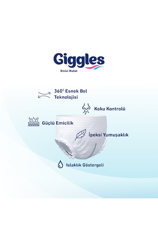 Giggles Yetişkin Emici Külot Xx Large 30'lu 2 Paket 60 Adet 2XL