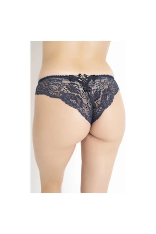 Modadua G-box 927 Kadın Dantelli Brazilian Bikini Lacivert