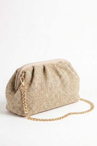Luvishoes Vıel Vizon Hasır Dokulu Kadın Clutch Çanta