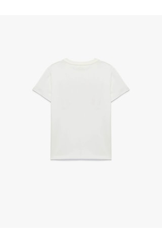 Koton Pamuklu Baskılı Ekru Erkek Çocuk T-shirt 6skb10151tk Ekru