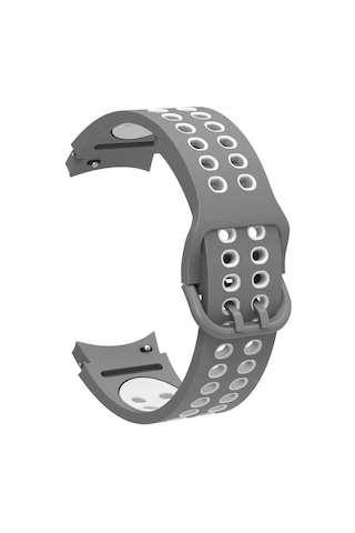 Galaxy Watch 4 44mm Krd-02 Uyumlu Zore Kordon-gri-beyaz