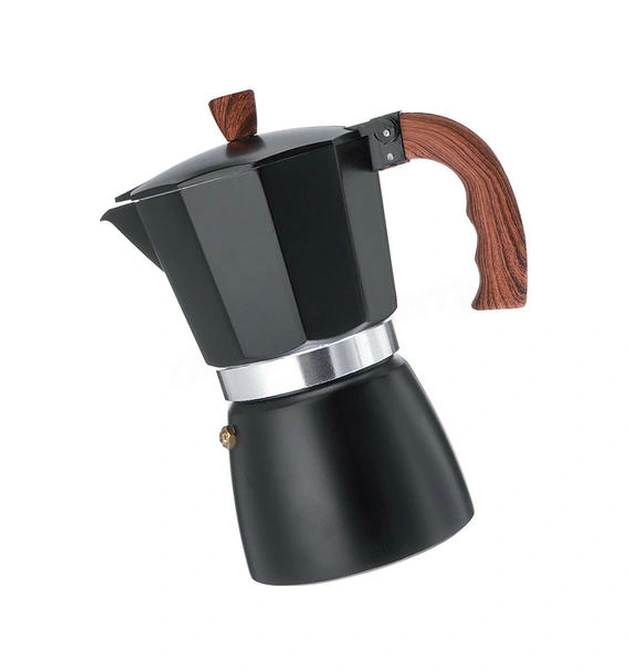 300 Ml Cezve İtalyan Espresso Soba Üst Kahve Makinesi Percolator Pot Moka Cezve Siyah Kahve Kapları