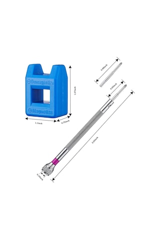 Leasetake Mikro Hassas Mücevher Tornavidası 0.6-1.6mm 8 Parça Saat Tornavidası Seti 8 Ekstra Yedek Bıçakla