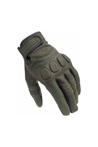 Tucano Urbano Gig Pro Deri Motosiklet Eldiveni Koyu Yeşil