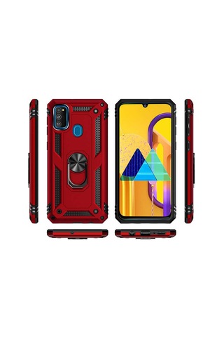 Samsung Uyumlu Galaxy M30s Kılıf Zore Vega Kapak Kırmızı