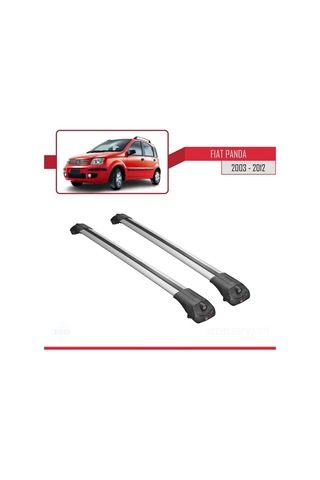 Fiat Panda 2003-2012 Arası İle Uyumlu Ace-1 Ara Atkı Tavan Barı Gri