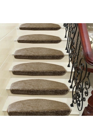 Açık Kahve Kendinden Yapışkanlı Merdiven Basamak Paspası / Halısı (402805797)