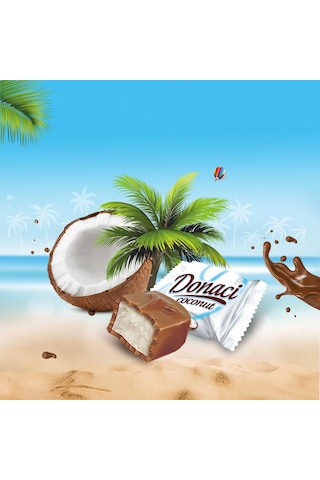 Evliya Donaci Sütlü Çikolata Kaplı Hindistan Cevizli Bar 1 KG