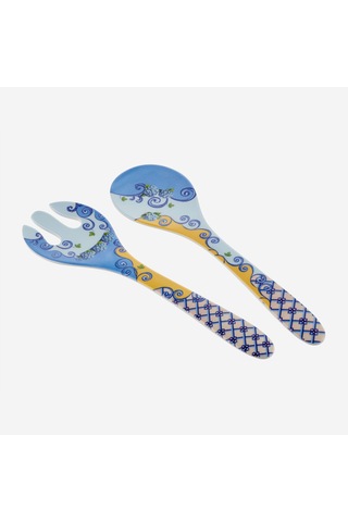 Mavi Melamin Servis Seti 28 Cm