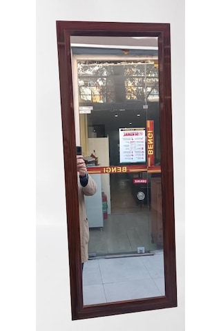 Boy Ayna MDF Çerçeve 1 Sınıf Ayna Parlak Ceviz Boya El yapımı ceviz
