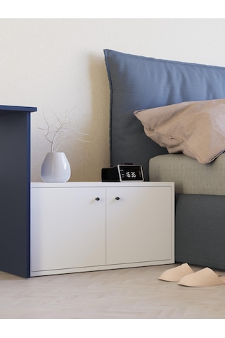 2 Kapaklı Çok Amaçlı Dolap, Kapaklı Beyaz Dolap, Komodin, Havlu Dolabı Beyaz