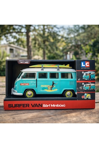 Let S Be Child Let S Drive Sesli Ve Işıklı Sörf Minibüsü Açılabilir Kapılı Mavi