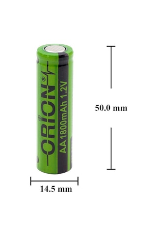 Orion 1800 mAh 1.2 V AA Ni-MH Şarj Edilebilir Kalem Pil